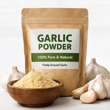 Condimento de ajo en polvo - finamente molido, sabor fuerte, esencial para cocina
