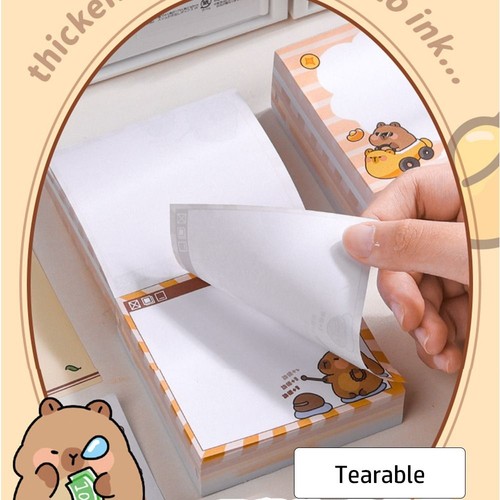 400PCS/Set Non Adhesive Note Paper Capybara DIY Scrapbook Paper Stationery - Picture 11 of 17