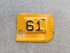 <!--F#f_0-->Original 1961 New York Metal License Tag Year Tab Single 61 NY Vintage Vehicle<!--F/-->
