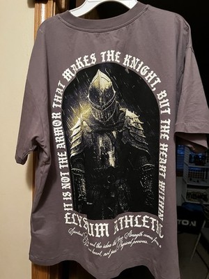 Elysium Athletic Gray Knight T Shirt Size Large