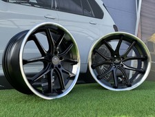 4X R20 Pouce 5X112 Forzza Storm Noir Magique + Poli Bague Roues : Pour Audi MB