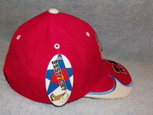 TEXAS-Botas de Vaquero Sombrero Cuerda Rojo con Borde Blanco y Azul Gorra de Bola-NUEVO CON ETIQUETAS - Imagen 5 de 5
