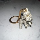 VINTAGE Poodle DOG KEYCHAIN Metal ENAMELED Cute! — photo 1