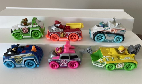 Paw Patrol True Metal Neon Rescue Vehicles 6 DieCast Small Cars