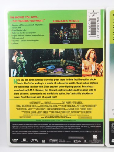 Teenage Mutant Ninja Turtles DVD Set Live Action 3-PAK 1 2 3 Pack TMNT Originals - Picture 4 of 9