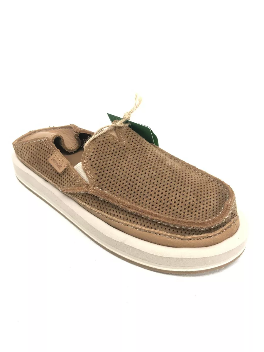 Sanuk Women s Donna ST X Airstream Tan Leather Shoes Loafers Soft Top 1125496