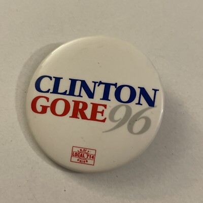 Clinton Gore 1996 96 Political Pin Button PB10H | eBay