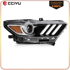Right Passenger Side For 2015-2017 Ford Mustang W/LED DRL Headlight Assembly
