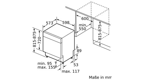 Siemens SN43HW10TE iQ300 Unterbau-Geschirrspüler, 60 cm breit, 13 Maßgedecke, aq - Bild 7 von 8