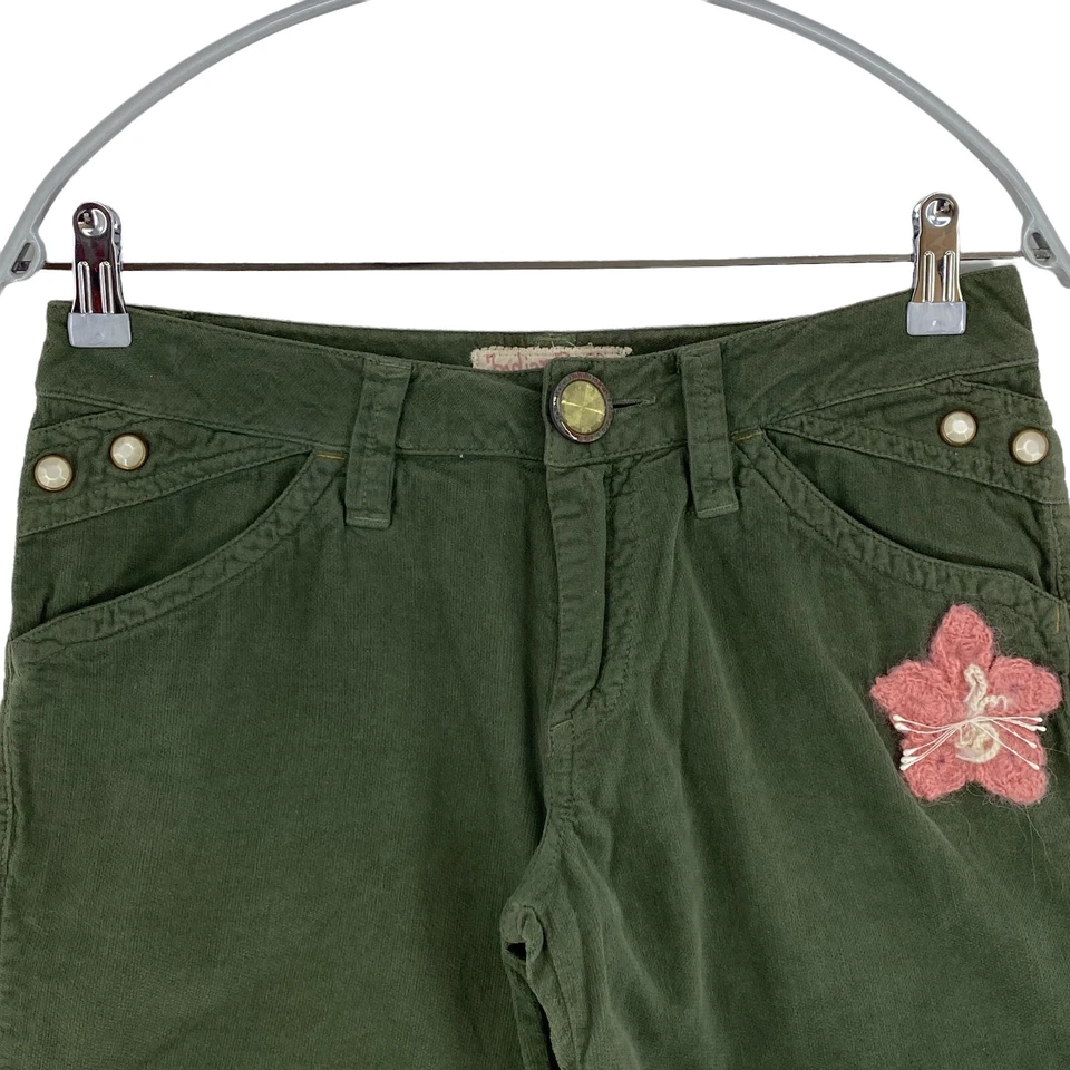 Indian Rose Verde 100% Algodón Bermudas Talla 26 W28 - Imagen 2 de 4