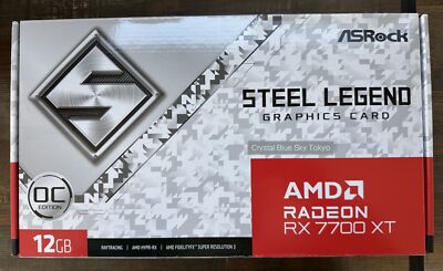 ASRock AMD Radeon RX 7700 XT Steel Legend 12GB OC Graphics Card