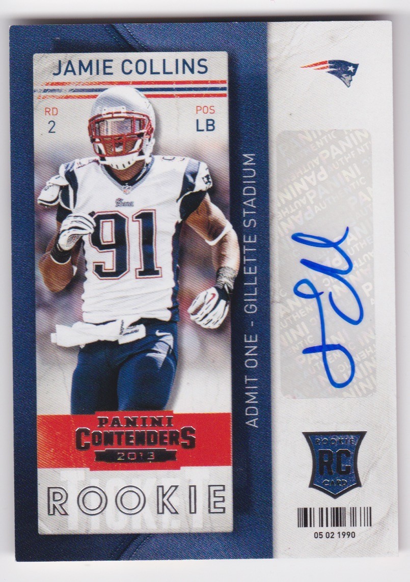 Jamie Collins Panini Contenders #142 Autograph