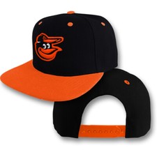 Baltimore Orioles Snap Back Cap Hat Balt Embroidered Adjustable Flat Bill