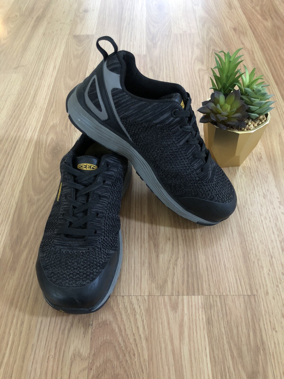 Scarpe antinfortunistiche uomo KEEN Sparta in flanella nero grigio TAGLIA 6M