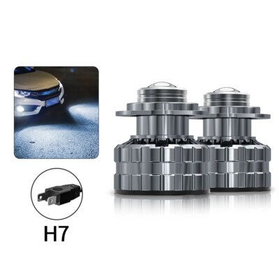 2x H7 LED Laser Ice Blue 8000K Projector Lens Fog Light Lamp Headlight Bulbs