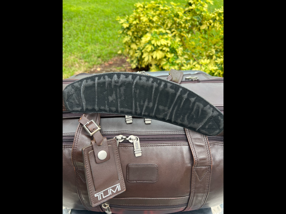TUMI Alpha Brown Leather 22” Carry-On 3 ZIP Weekender Duffle Bag