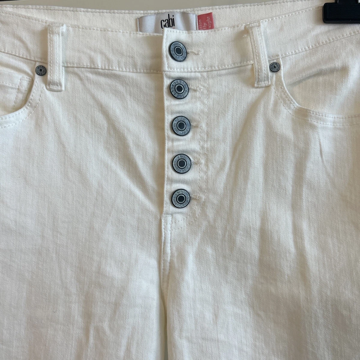 White button hotsell fly jeans