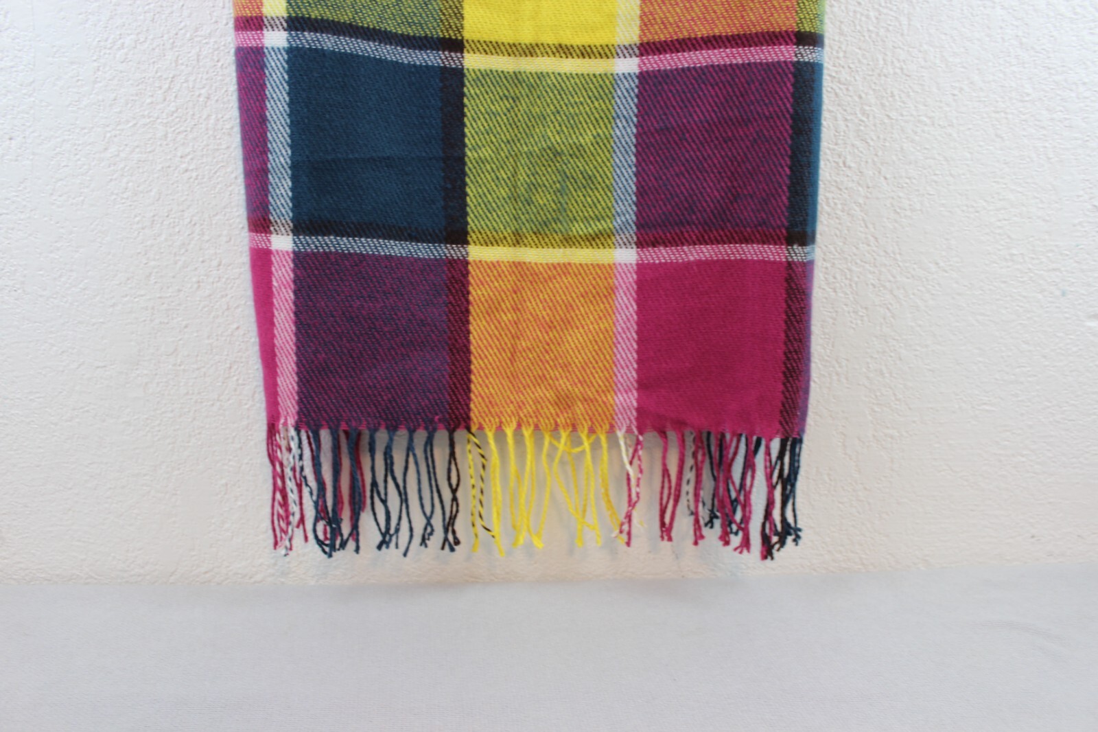 Unbranded Bright Colored Plaid Pattern Scarf Warm… - image 2