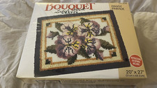 Bouquet Crafts Latch Hook Pansy Parade Kit 208 Size 20x27..SEALED/ NEW