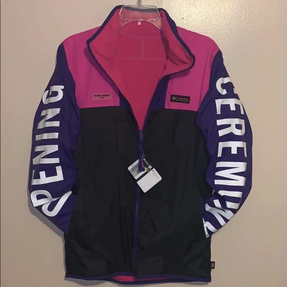Opening Ceremony X Columbia LIMITED EDITION NWT Pink/Purple Reversible Jacket XS - Image 2 of 4
