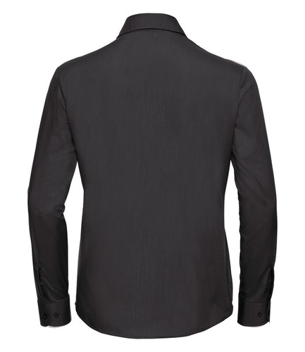 Camisa Blusa De Manga Larga Fácil De Cuidar Popelín Russell 934F Para Mujeres - Imagen 3 de 9