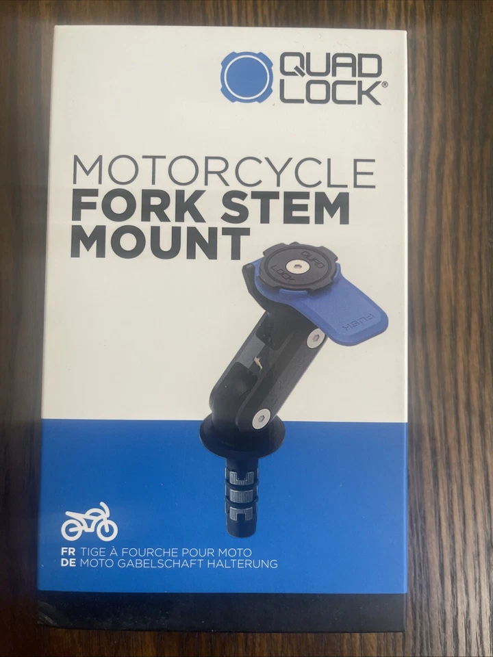 Quad Lock Motorcycle Fork Stem Mount + Vibration Dampener + Universal Adapter - Image 3 of 4