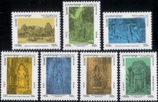 Cambodia 1996 Tonie Bati Temple/Statues/Buildings/Architecture 7v set (n43503p)