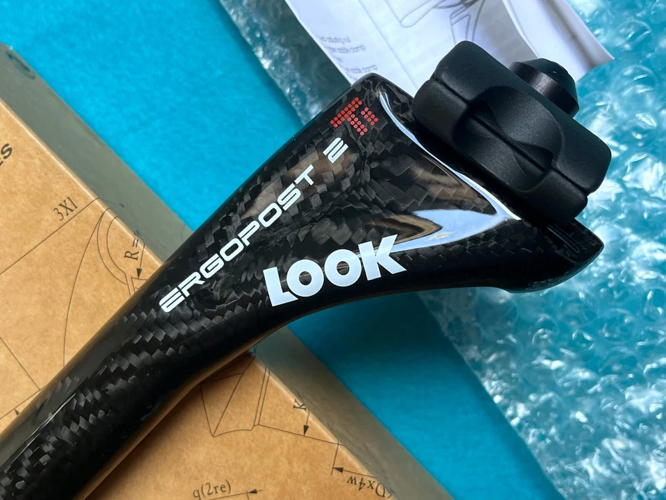 Seatpost reggisella carbon 25 mm LOOK Ergopost 2 Ti 265mm New In Box LUCIDO - Immagine 2 di 4