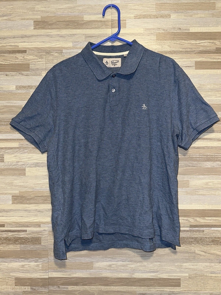 【Downright_Blue】Munsingwear / Solid Poloshirt Penguin By Munsingwear Men's Blue Polo Shirt Heritage Large #403