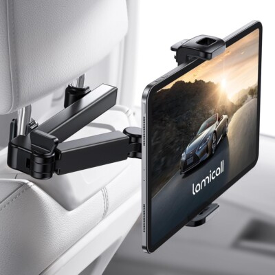 Lamicall Car Headrest Tablet Mount Adjustable Car Tablet Holder