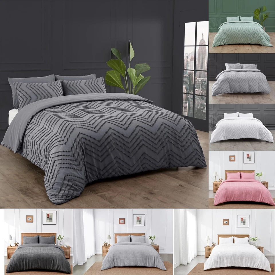 STYLE SPOT Signature Duvet set with Pillowcase Beautiful Unique Tufted Design Bedding Set