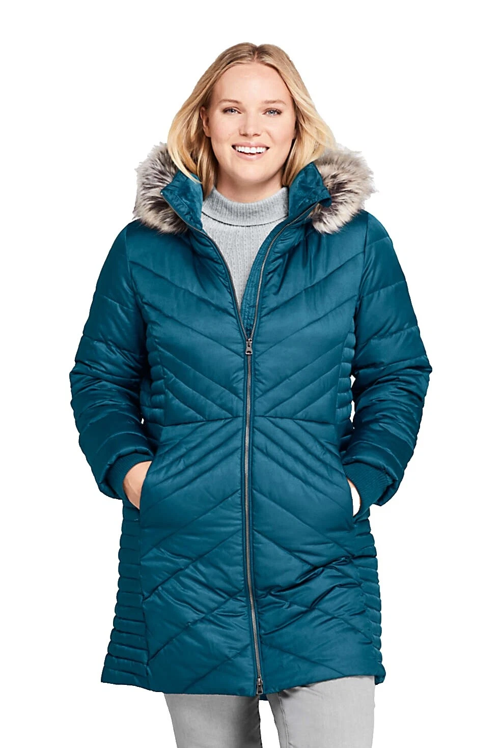 Lands 'End Parkas sólido abrigos, chaquetas y chalecos para Mujeres