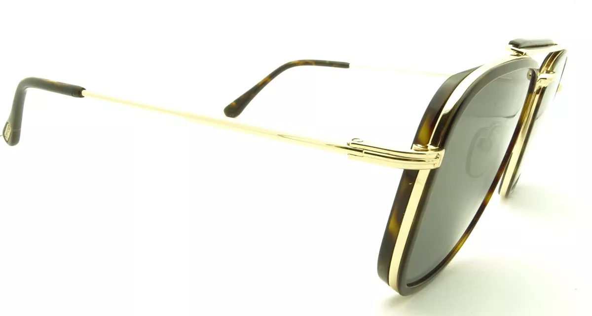 Tom Ford Huck TF 665 52A Havana Sunglasses w Gray Lenses Size 58