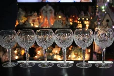 6 WATERFORD PATTERNS OF THE SEA BALOON WINE S/6 VERRE NIB