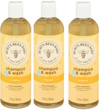 Burt's Bees Original Baby Shampoo Wash 12oz 3 Pack