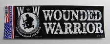 Wounded Warrior Bumper Sticker made in the USA 9 x 3.25 inches