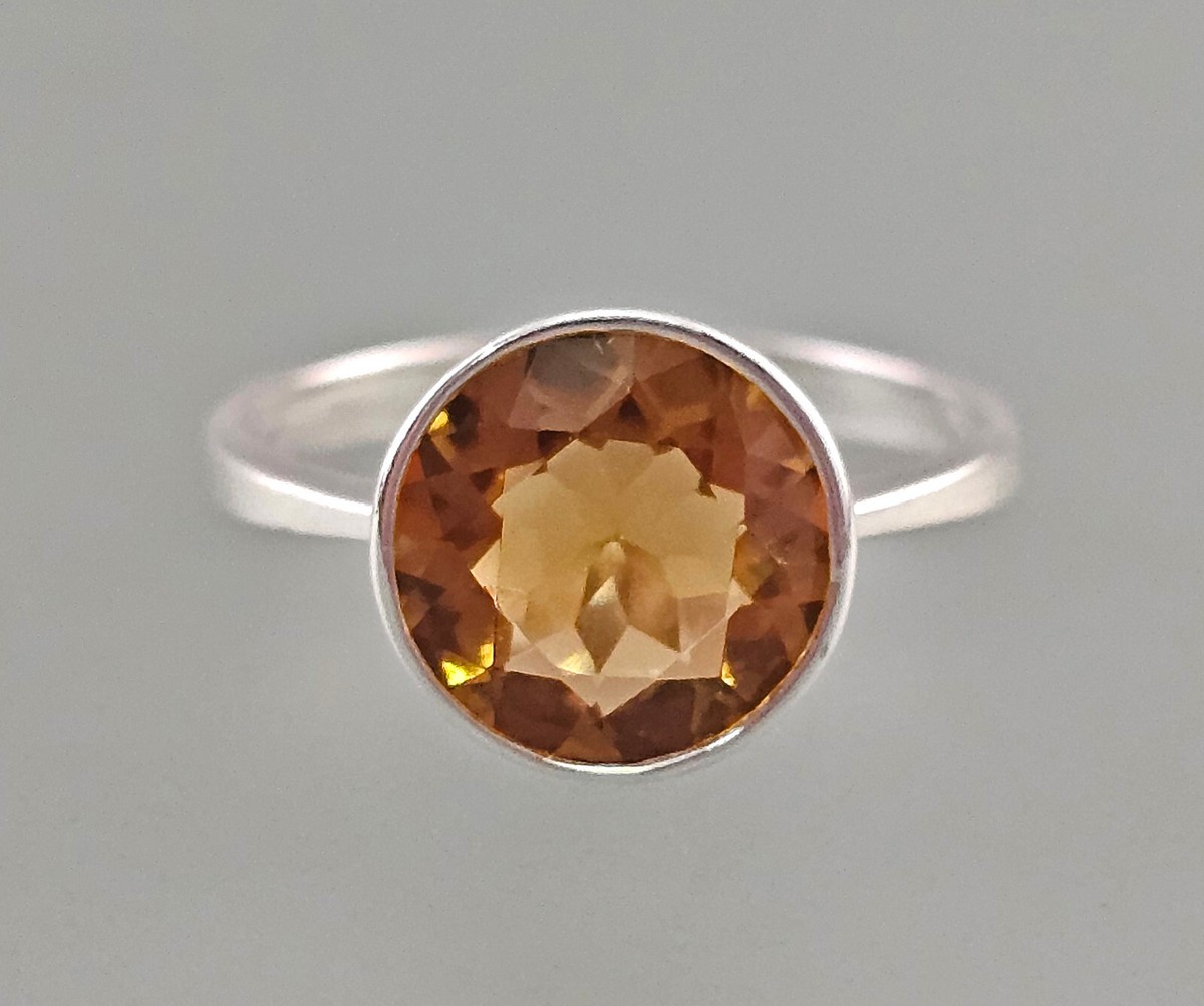 9923537 Ring 925 Silver Yellow Citrine Size 57 Vintage | eBay