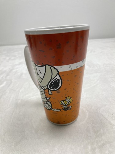 Pair 2x Peanuts Gang Great Pumpkin Mummy Snoopy Woodstock Halloween Mug Tall Boo - Picture 6 of 12