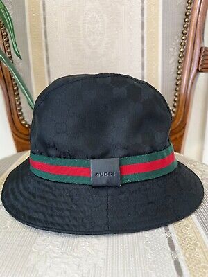 Authentic Gucci Bucket Hat “Original Black men, women, unisex. size M 