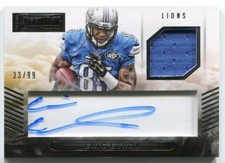 Eric Ebron 2014 Playbook Rookie RC Jersey Autograph Auto #33/99 On Card COLTS