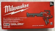 New Milwaukee 2441-20 M12 12V Li-ion Cordless 10oz Caulk And Adhesive Gun NIB 