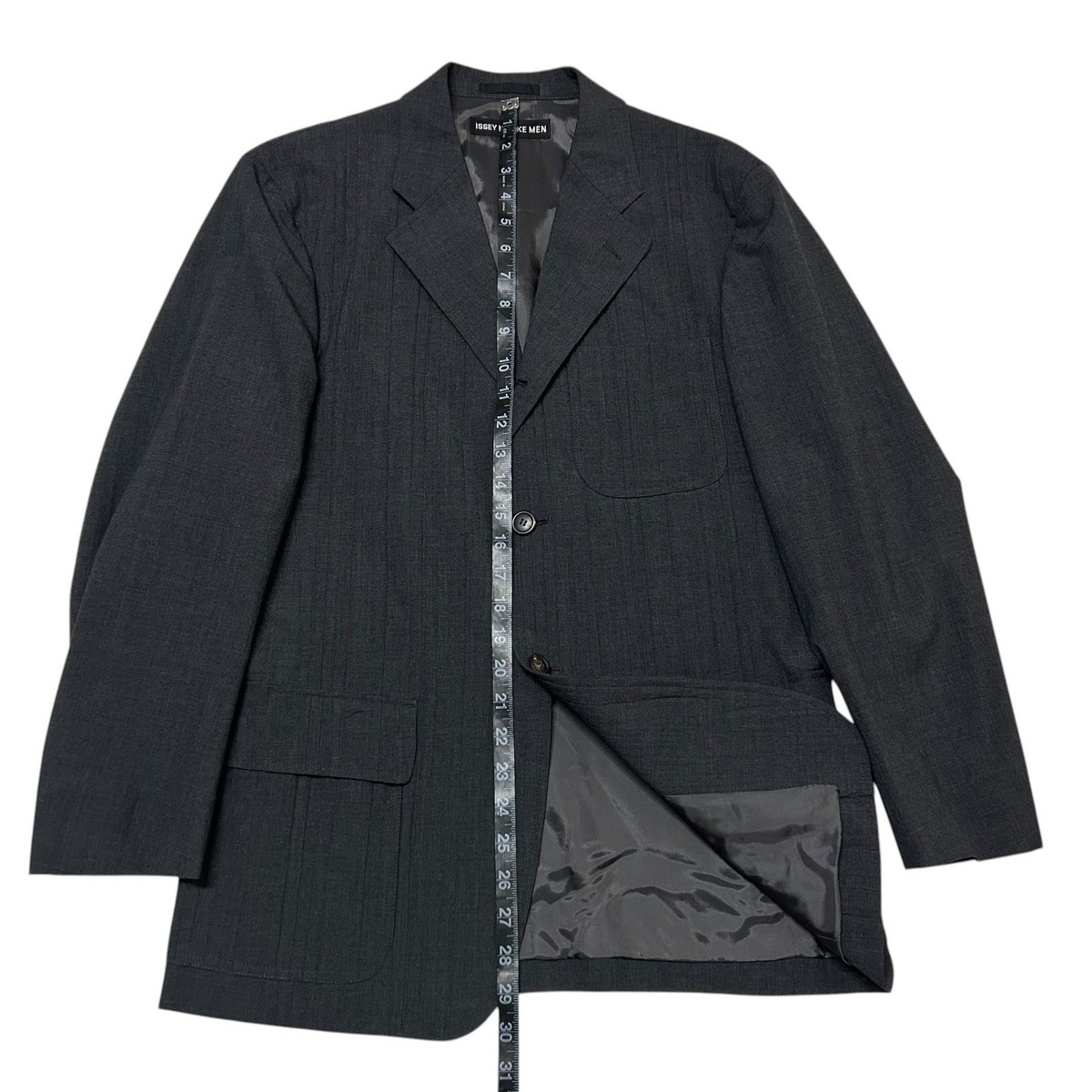 711 ISSEY MIYAKE MEN suit set up gray pleats design archive rare