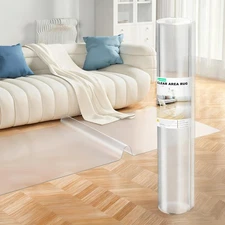 6x10ft Clear PVC Floor Mat, 71x120IN Plastic Runners to Protect Carpet, Water...