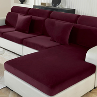 Ystyle Sofa Sitzkissenbezug Stretch, Elastischer Samt Sofa Sitzbezug Rutschfest,
