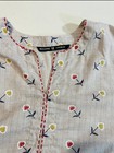 Beechtree Women's 12 Embroidered Floral Kurta Beige GUC — photo 2