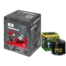 ZX636 ZX6R B/C Oil & RC Filter Kit Silkolene Pro 4 10w40 4L Kawasaki ZX 636 2006