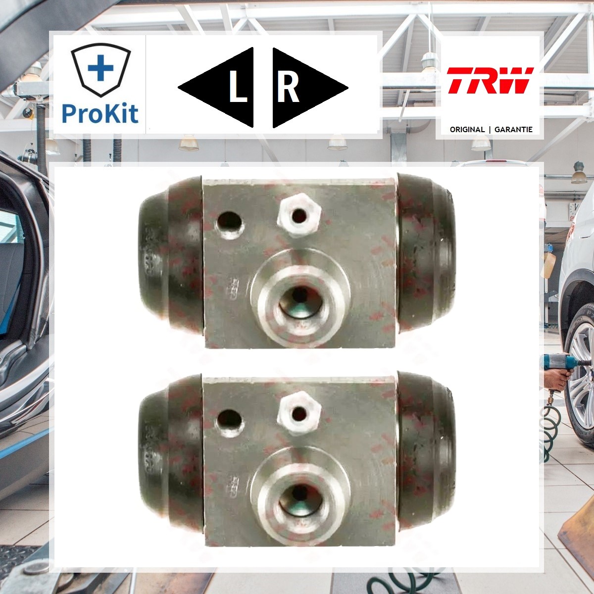 2x Trw Radbremszylinder Hinten, Links, Rechts für Lancia Ypsilon