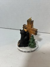 Big Sky Carvers Bearfoots Reason for the Season Ornament Jeff F VTG Bear Cross