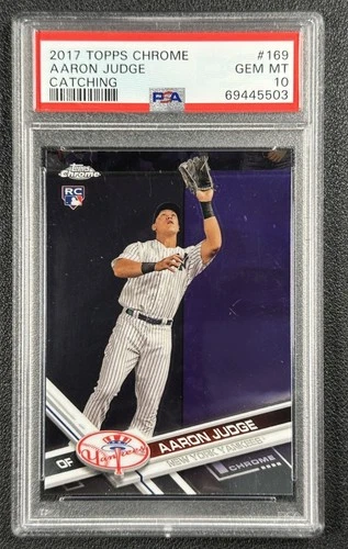 AARON JUDGE PSA 10 2017 TOPPS CHROME #169 ROOKIE RC YANKEES 5503