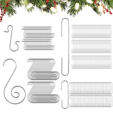 300 PCS Christmas Ornament Hooks Metal Wire Hanger Silver Xmas Holiday Decor